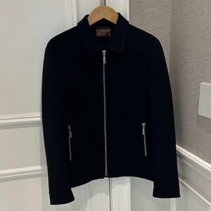 Loewe Men's Black Zip-Up Alpaca Jacket